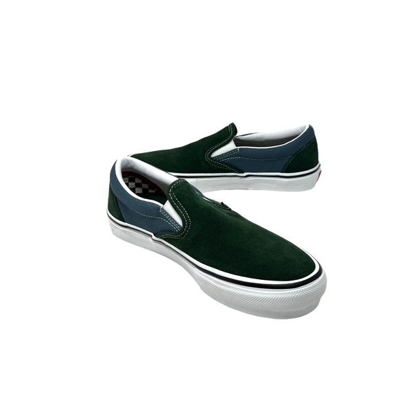 VANS Skate Slip On Shoe Suede Canvas Green Women's Size Sneakers Low VN0A5FCABD6 - Picture 4 of 9